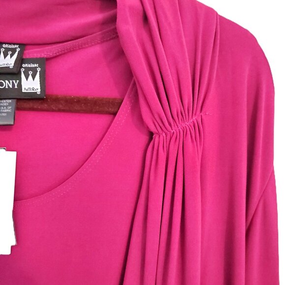 Antthony Original Women 2 piece top, Fushia, 1X - Picture 9 of 13